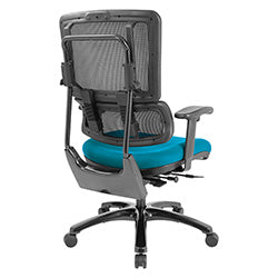 Vertical Black Mesh Back Chair with Shiny Black Base 1